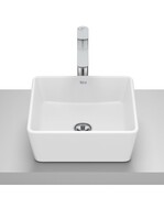 Roca Optica umywalka nablatowa 35x35 cm kwadratowa biały mat A327B12620