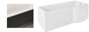 Besco Inspiro 150x70cm wanna z parawanem prawa + obudowa CZARNY mat + syfon CZARNY #WAI-150-PPR/#OAI-150-IIC/19977