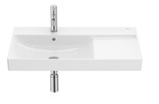 Roca FINECERAMIC Ona umywalka ścienna 80x46 lewa biała SUPRAGLAZE A327689S00