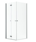 Radaway Nes Brushed Nickel KDD B / KDD I kabina 80x80cm lewa szczotkowany nikiel przejrzyste 10024080-91-01L/10015080-91-01R