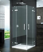 SanSwiss Pur PUE2 Wejście narożne 2-częściowe 75-120cm profil chrom szkło Master Carre Lewe PUE2GSM11030