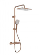KFA MALAGA ROSE GOLD deszczownia z baterią termostatyczną różowe złoto szczotkowane 5756-910-34