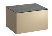 Laufen SONAR szafka pod umywalkę 57x45 cm Złoty lakierowany/Czarna Marquina H4054000341401
