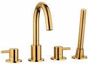 Omnires Y bateria wannowa 4-otworowa kompletna złoty połysk Y1232GL ___ RABAT W KOSZYKU! ___