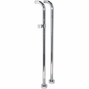 Tres Loft-Tres Komplet przyłączy podłogowych wolnostojących do baterii wannowych z uchwytem obrotowym kolor chrom 161194