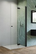 Radaway Nes 8 Black KDD B kabina walk in 90cm prawa czarny mat/szkło przejrzyste 10074090-54-01R