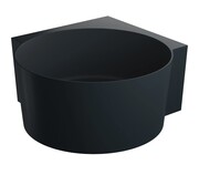 Omnires Ovo M+ wanna wolnostojąca narożna okrągła 120x120 cm black lava mat OVO120WNBLV