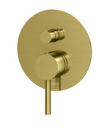 Kohlman Axel Brushed Gold podtynkowa bateria wannowo-prysznicowa z dwoma wyjściami złoto szczotkowane QW210AGDB