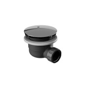 Excellent Vert syfon do brodzika czarny 90 mm z pokrywą chrom INEX.2116.K.90.BLCR