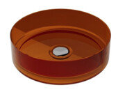 Besco Enya Earth Rust + syfon chrom umywalka nablatowa 36x36x10cm #UME-36-ERC