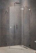 Radaway Essenza Ptj Brushed Nickel kabina pięciokątna 90x80cm prawa szczotkowany nikiel 1385010-91-01R/1385053-01-01