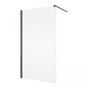 Ronal ANNEA ANTW1 Gunmetal Szczotkowany Ścianka wolnostojąca Walk-in 90x200 cm z profilem przyściennym grafit szczotkowany ANT109002607