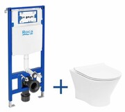 Roca zestaw podtynkowy stelaż Duplo One+miska Nexo Rimless+deska Slim A893104460