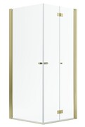 Radaway Nes Gold KDD B / KDD I kabina 80x90cm prawa złoty połysk przejrzyste 10024080-09-01R/10015090-09-01L