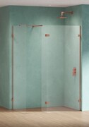 New Trendy Eventa Copper Shine kabina walk-in 70x80x200 cm z dodatkową ścianką przejrzyste miedź połysk EXK-6545/EXK-6553