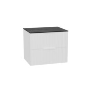 Excellent Tuto 2.0 szafka wisząca front ryflowany biały połysk 60x50x46,5 cm blat marmur MLEX.2172.K.60.03MA.WHWH