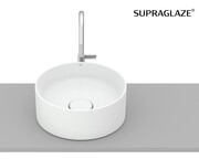 Roca Terra umywalka nablatowa 30x30 cm okrągła Fineceramic biały z powłoką SUPERGLAZE A32787US00