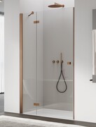 Ronal ANNEA AN13 Drzwi jednoczęściowe ze ścianką stałą w linii 75x200cm lewe miedź szczotkowana AN13G07502707