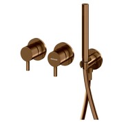 Kohlman Axel Brushed Copper bateria prysznicowo-wannowa podtynkowa z rączką prysznicową miedź szczotkowana QW260ABC **ZAPYTAJ O RABAT!**