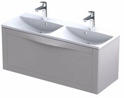 Oristo Skagen szafka z umywalką wisząca 119x50x45 piaskowy mat OR49-SD1S-120-10/UME-AM-120-92-D