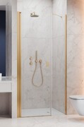 Radaway Nes Gold Dws Drzwi wnękowe 120 cm lewe złoty połysk szkło przejrzyste 10028120-09-01L