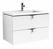 Oristo Siena szafka podumywalkowa wisząca 80x50x45cm biały połysk OR45-SD2S-80-1