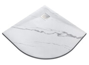 Besco Vexo Marble brodzik 90x90cm półokrągły VM-90-90-P