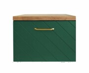 Besco Floo szafka podumywalkowa lewa 80x50x40cm zielona, uchwyt czarny SUF-854-ZCL