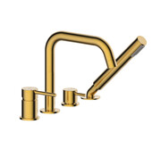 Oltens Molle bateria wannowo-prysznicowa 4-otworowa złoto szczotkowane 34200810