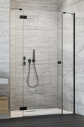 Radaway Essenza Black Dwjs drzwi wnękowe 130cm lewe szkło przejrzyste 1385032-54-01L/1384090-01-01