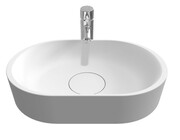 Riho Limited Valor Bowl umywalka owalna nablatowa 48x32x10 cm BIAŁY MAT W027001105