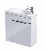 Oristo Silver szafka z umywalką 55x55x22cm biały połysk OR33-ZD2D-55-1-L
