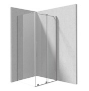 Deante Prizma Kabina prysznicowa prostokątna 100x80 cm Stal szczotkowana KPNFP10S08