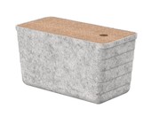 Roca Tura mały pojemnik do łazienki z recyklingowanego filcu i osłoną z korka naturalnego A818025N10