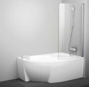 Ravak Rosa Chrome CVSK1 parawan nawannowy 140/150 prawy satyna transparent 7QRM0U00Y1