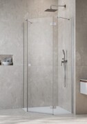 Radaway Essenza 8 Brushed Nickel Ptj kabina pięciokątna 100x80cm prawa szczotkowany nikiel 10490000-91-01R/10490800-01-01