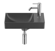 Roca Ona umywalka ścienna Compacto 45x26 Czarny Mat A327681080