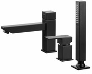 Deante Anemon Bis Nero bateria wannowa 3-otworowa czarny mat BBZ N13M