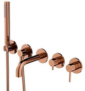 Omnires Y bateria wannowa 5-otworowa podtynkowa z krótką wylewką miedź połysk Y1237-1SCP