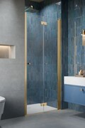 Radaway Nes Gold Dwb drzwi wnękowe 80cm prawe złoty połysk szkło przejrzyste 10029080-09-01R