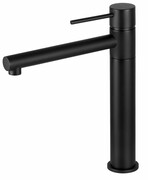 Corsan Lugo bateria umywalkowa z ruchomą wylewką czarny półmat CMB7521BL