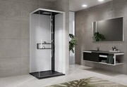 Novellini Glax 2 2.0 kabina z hydromasażem 80x80 prawa czarna G22GF89DT1-1HU
