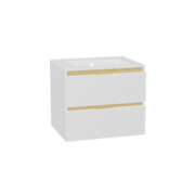 Excellent Tuto 2.0 szafka wisząca z umywalką AS front gładki niski 60x50x46,5 cm biała MLEX.2172.K.60.0136.WHWH