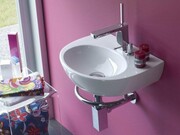 Bathco Alhambra/D umywalka podwieszana z dozownikiem i relingiem 45,5x33,5cm 4910/D