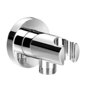 Omnires przyłącze kątowe mosiężne z uchwytem na słuchawkę chrom 8873CR ___ RABAT W KOSZYKU! ___