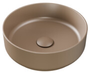 Besco Clea Cera-Line Mokka Matt umywalka nablatowa ø 34,5 cm UNCM-35-CLM