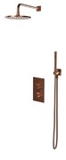 Omnires Contour system prysznicowy podtynkowy termostatyczny miedź szczotkowana SYSCT11CPB