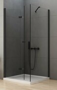 New Trendy New Soleo Black 80x100x195 cm kabina lewa przejrzyste D-0234A/D-0116B