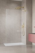 Radaway Modo 8 QL SL Brushed Gold II kabina Walk-in 120x200 prawa szczotkowane złoto/szkło przejrzyste 10318120-99-01R