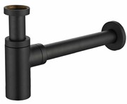 Oltens Hervik syfon umywalkowy czarny mat 02600300